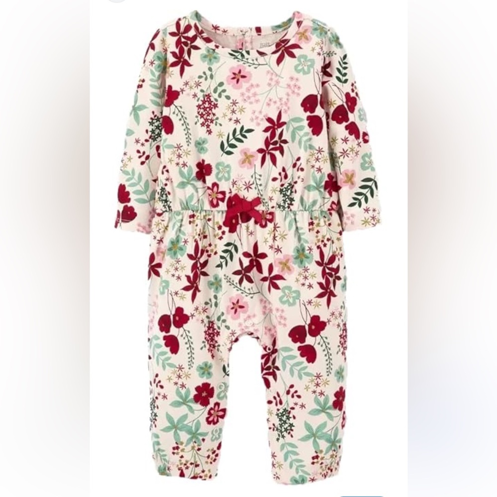 Carters Christmas Floral 3 month onesie
